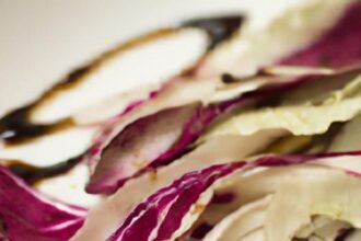 Saffron Risotto Elegance with Pickled Fennel & Almond Crunch