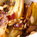 Smoky Charred Leeks with Romesco and Toasted Almonds