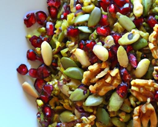Nutty Farro Salad with Pomegranate & Crunchy Pistachios