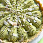 Decadent Matcha White Chocolate Tart with Crunchy Almond Crust