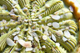 Decadent Matcha White Chocolate Tart with Crunchy Almond Crust
