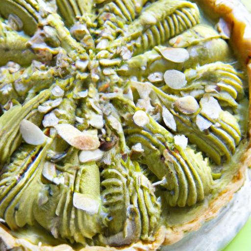Decadent Matcha White Chocolate Tart with Crunchy Almond Crust