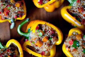Nutritious Quinoa-Stuffed Peppers: A Colorful Feast