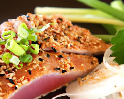 Savor Tuna Steaks with Zesty Sesame Ginger Glaze Delight