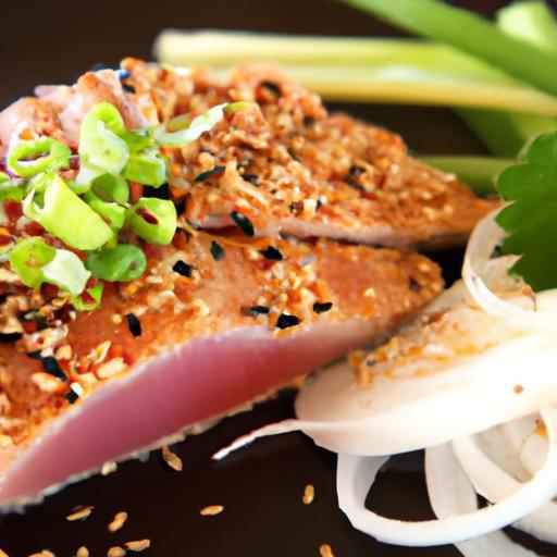 Savor Tuna Steaks with Zesty Sesame Ginger Glaze Delight