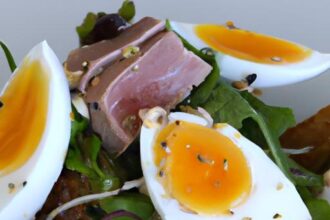 Niçoise Salad Deluxe: Seared Tuna & Quail Eggs Twist