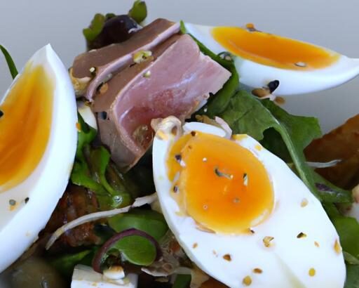 Niçoise Salad Deluxe: Seared Tuna & Quail Eggs Twist