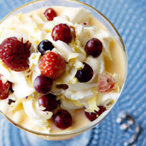 Decadent Eggnog Trifle with Sponge Cake and Fresh Berries