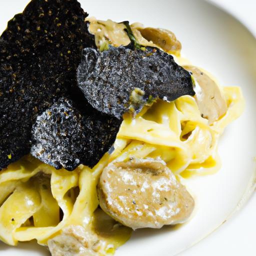 Indulgent Black Truffle Tagliatelle in Silky Porcini Cream