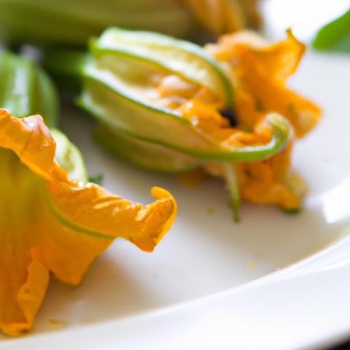 Delightful Stuffed Zucchini Blossoms with Creamy Almond Ricotta