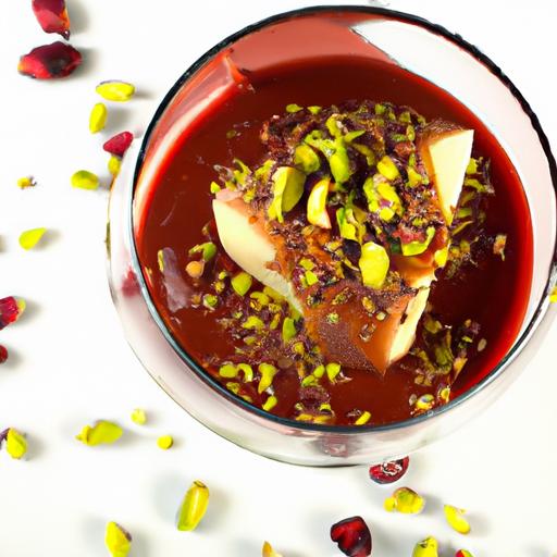 Silky Pomegranate Molasses Panna Cotta with Pistachio Crunch