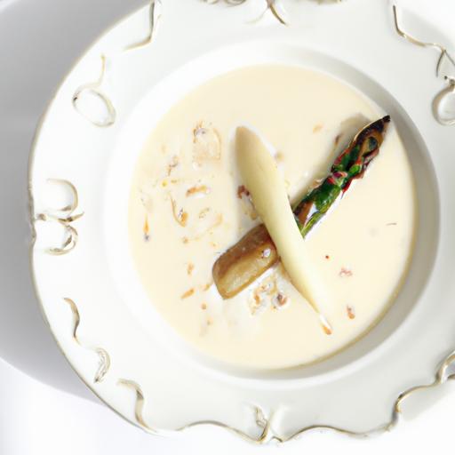 Elevate Your Palate: White Asparagus Soup with Truffle Shavings