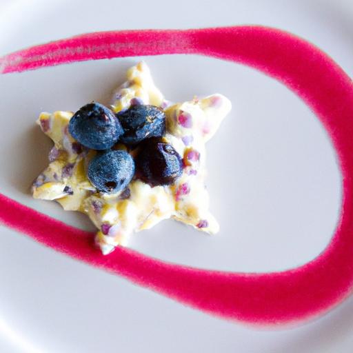 Deconstructed Cheesecake Meets Blueberry Caviar Delight