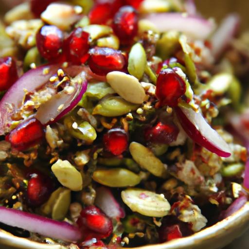 Nutty Farro‌ Salad ⁤with Pomegranate & Crunchy Pistachios