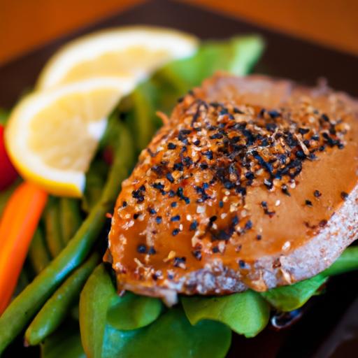 Savor Tuna Steaks with Zesty Sesame Ginger Glaze Delight