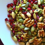 Nutty Farro Salad with Pomegranate & Crunchy Pistachios