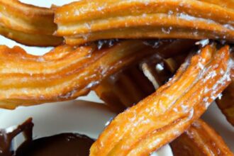 Indulge in Spanish Churros with Rich Dark Chocolate Ganache