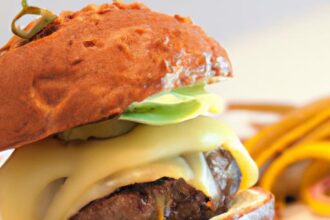 Savory Delight: Smoked Gouda & Caramelized Onion Burger