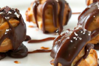 Decadent Chocolate-Dipped Profiteroles with Salted Caramel Drizzle