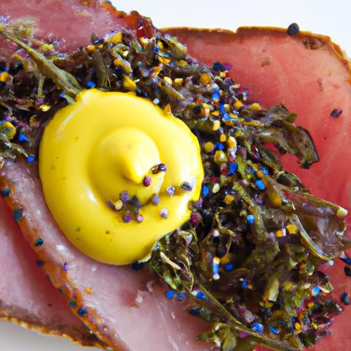 Savory Coppa Meets Zesty Pickled Mustard Seeds Delight