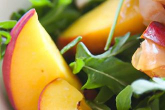 Sweet Meets Savory: Grilled Peach Salad with Prosciutto & Arugula