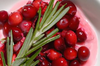 Refreshing Cranberry Sorbet with Rosemary: A Festive Twist