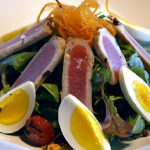 Niçoise Salad Elevated: Seared Tuna & Quail Egg Delight
