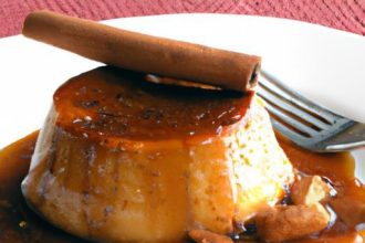 Cinnamon Flan Delight: Sugar-Free Caramel Sauce Twist