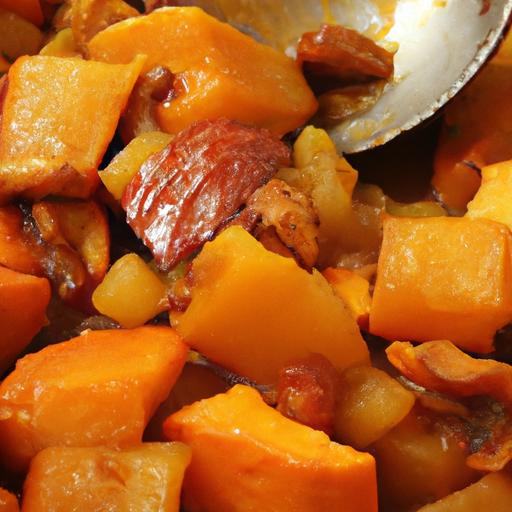Harvest Harmony: ⁣acorn Squash ⁣& Apple Cider Stew Delight