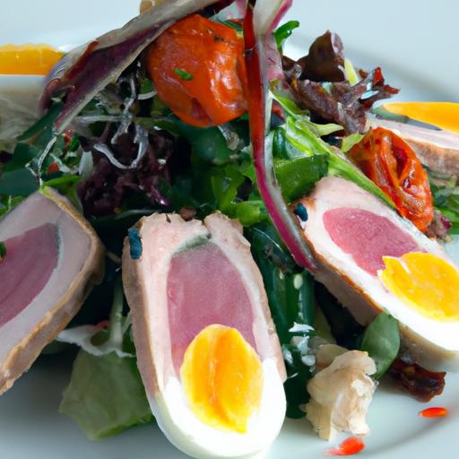 Niçoise Salad Elevated: Seared Tuna &⁣ Quail Egg Delight