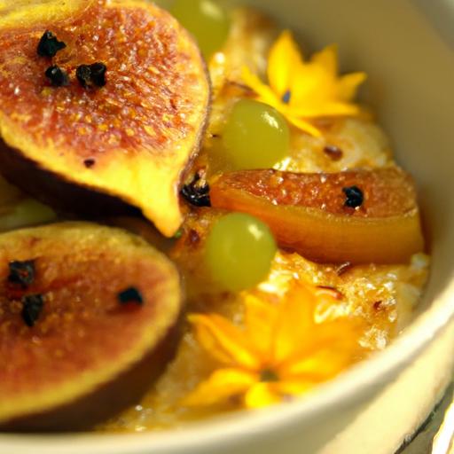 Golden Delight: Saffron‍ Rice Pudding & Cardamom Figs