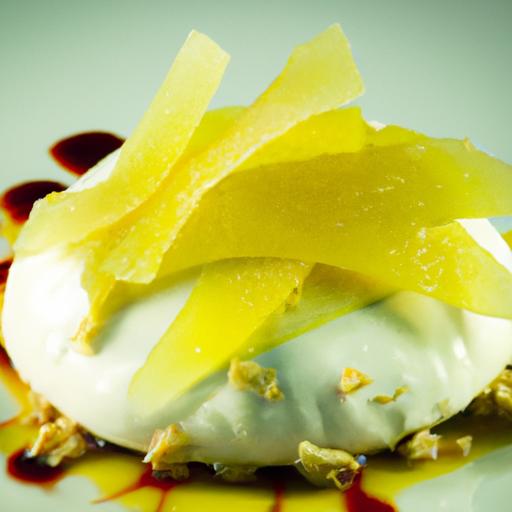 Tropical Bliss: Mango ‌Sorbet with Coconut Foam & Lime Zest