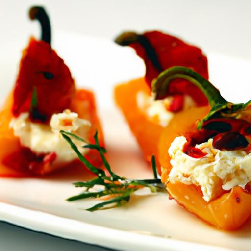 Zesty Almond Ricotta Stuffed Peppadews: A Flavorful Treat