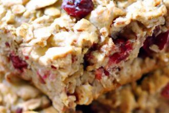 Deliciously Chewy White Chocolate Cranberry Oatmeal Bars