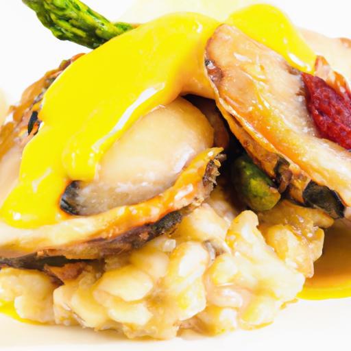 Savor Seared King Oyster ‘Scallops’ with Saffron Risotto Delight
