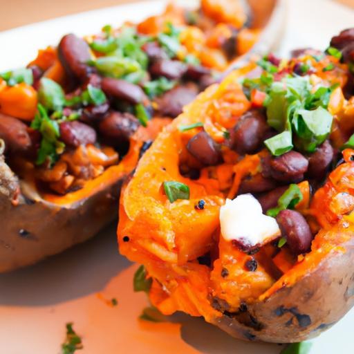 Hearty Stuffed Sweet Potatoes with Black Bean Goodness