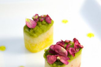 Elegant Pistachio Financier Meets Delicate Rosewater Gelée