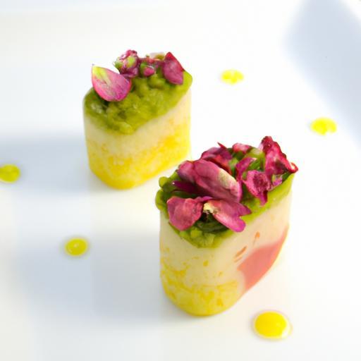 Elegant Pistachio Financier Meets Delicate Rosewater Gelée