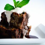 Decadent Chocolate Bread Pudding with Cooling Peppermint Sauce