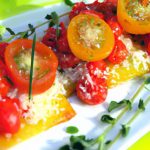 Savor Summer: Confit Cherry Tomatoes over Herbed Polenta