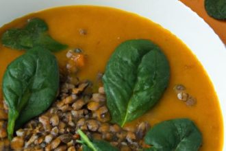 Hearty Pumpkin Lentil and Spinach Soup: A Superfood Delight