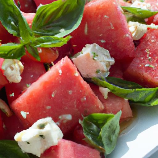 Refreshing Watermelon Feta Salad with Basil Twist Recipe
