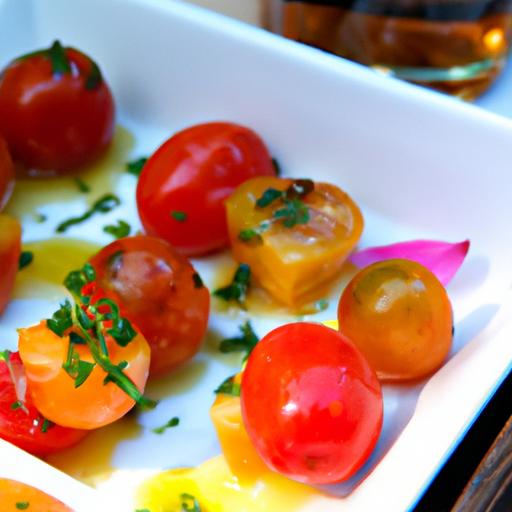 savor Summer: Confit Cherry Tomatoes over‍ Herbed Polenta
