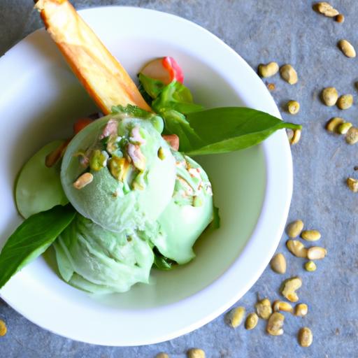 Crunchy Sesame ​Brittle Meets Creamy Matcha Ice Cream​ Delight