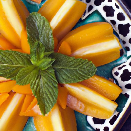 Refreshing⁣ Sliced Persimmons with Mint:​ A ⁣flavorful Twist