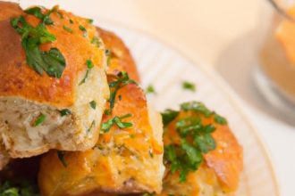 Golden Saffron Dinner Rolls with Luscious Garlic Confit