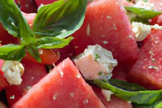 Refreshing Watermelon Feta Salad with Basil Twist Recipe